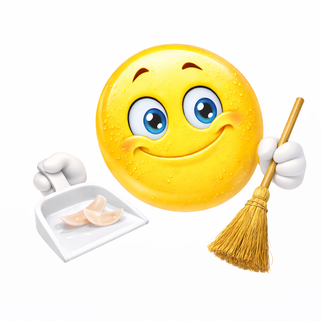 Он убрал даже скобочку